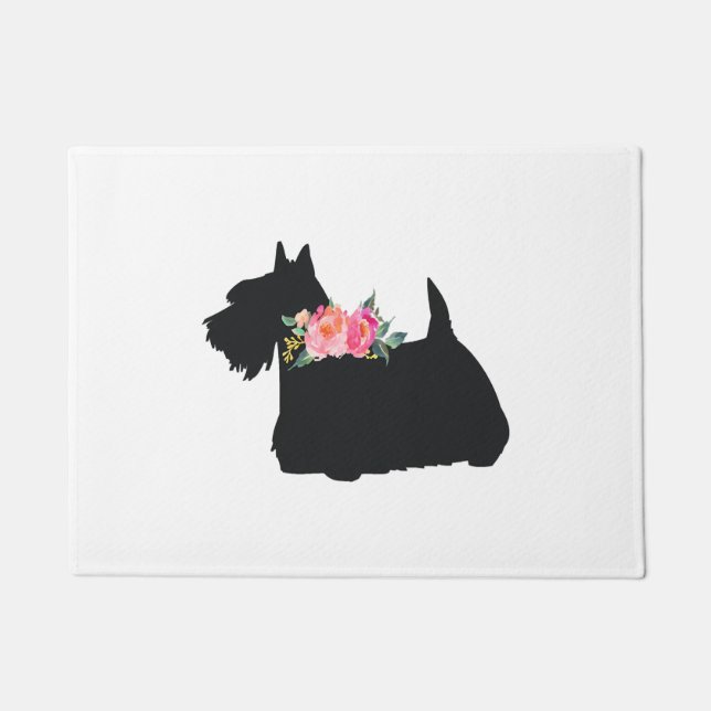 Scottish Terrier Scottie Dog Doormat (Front)