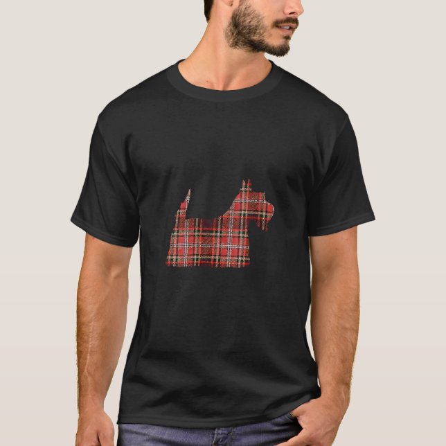 Scottish Terrier Scottie Dog Merry Christmas Buffa T-Shirt (Front)