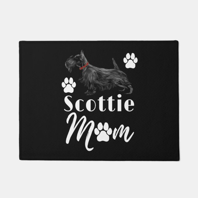 Scottish Terrier Scottie Dog Mom Doormat (Front)