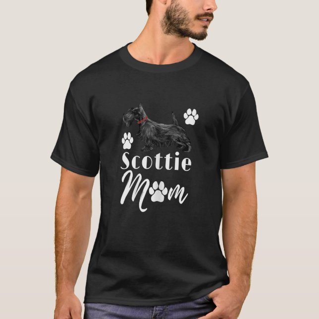 Scottish Terrier Scottie Dog Mom Women  T-Shirt (Front)