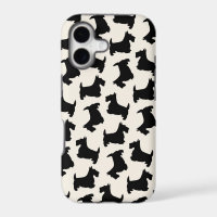 Scottish Terrier Scottie Dog Pattern Black