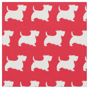 Scottish Terrier Scottie Dog Pet Scotty Red Fabric