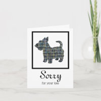 Scottish Terrier / Scottie Dog Pet Sympathy Card