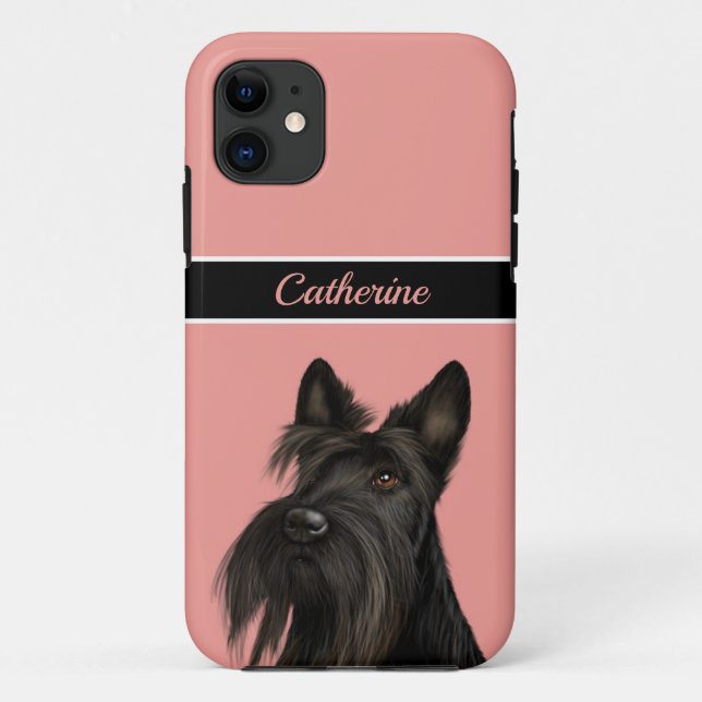 Scottish Terrier (Scotty Dog) - Pink  Case-Mate iPhone Case (Back)