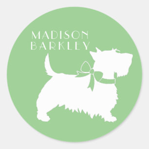 Scottish Terrier Scotty Dog Puppy Scottie Classic Round Sticker