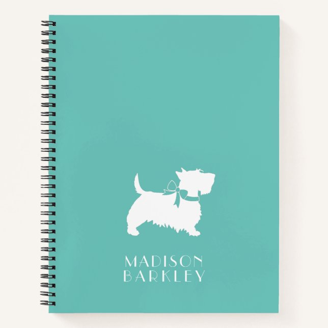 Scottish Terrier Scotty Dog Puppy Scottie Notebook (Front)