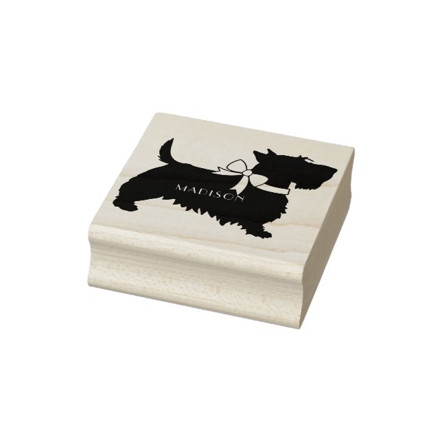 Scottish Terrier Scotty Dog Puppy Scottie Rubber Stamp (Stamp)