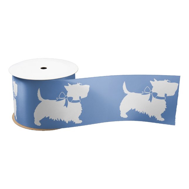Scottish Terrier Scotty Dog Puppy Scottie Satin Ribbon (Spool)