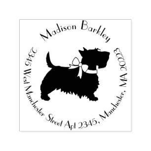 Scottish Terrier Scotty Dog Puppy Scottie Self-inking Stamp