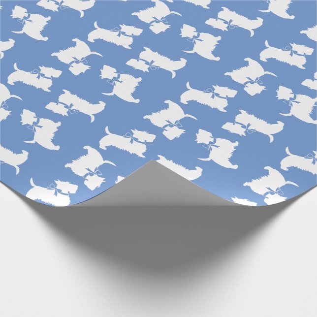 Scottish Terrier Scotty Dog Puppy Scottie Wrapping Paper (Corner)