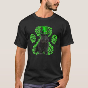 Scottish Terrier Shamrock Paw Clovers St Patrick's T-Shirt