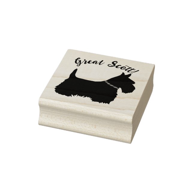 Scottish Terrier, silhouette/collar, Great Scott! Rubber Stamp (Stamp)