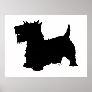 Scottish Terrier Silhouette Poster