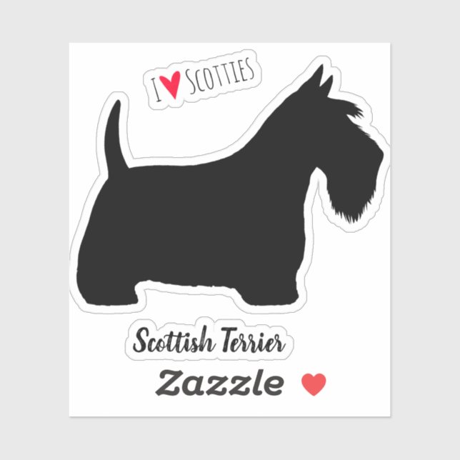 Scottish Terrier Silhouette Scottie Dog (Sheet)