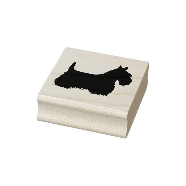 Scottish terrier silhouette/side view rubber stamp (Stamp)