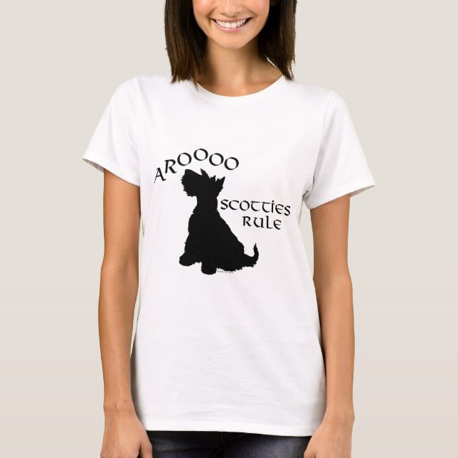 Scottish Terrier Silhouette T-Shirt (Front)