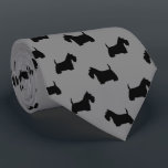 Scottish Terrier Silhouettes Pattern Scottie Dogs Tie<br><div class="desc">This original Scottish Terrier silhouettes pattern grey neck tie makes a great gift for dog dads! Available in a variety of colours, this cool tie makes a statement for anyone who loves Scottie Dogs. An awesome gift for the guy who wears a tie for business, or for special events like...</div>