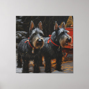 Scottish Terrier Snowy Sleigh Christmas Decor