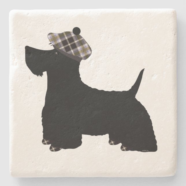 Scottish Terrier Stone Coaster (Front)
