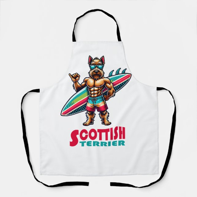 Scottish Terrier Surfer Apron (Front)