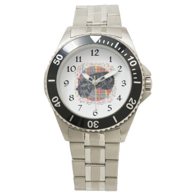 Scottish Terrier Tartan Watch (Front)