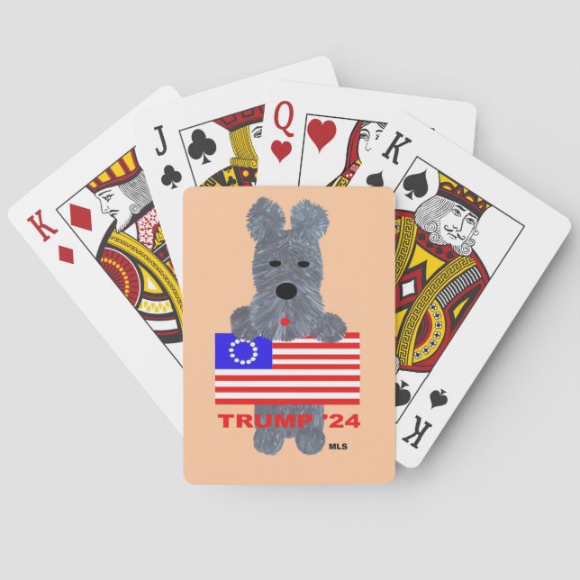 Scottish Terrier/Trump '24 Playing cards. Playing Cards (Back)