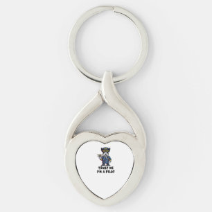 Scottish Terrier Trust Me I Am A Pilot Key Ring