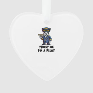 Scottish Terrier Trust Me I Am A Pilot Ornament