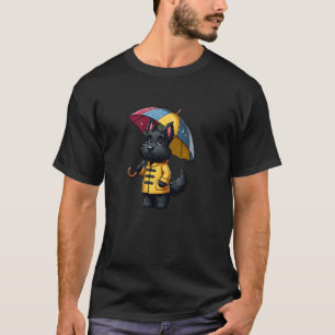 Scottish Terrier Umbrella Dog Funny Raincoat T-Shirt