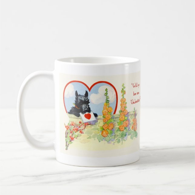Scottish Terrier Valentine mug (Left)