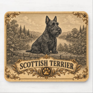 Scottish Terrier, Vintage Heritage Dog Mouse Mat