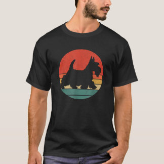 Scottish Terrier Vintage Silhouette Retro Scottie  T-Shirt