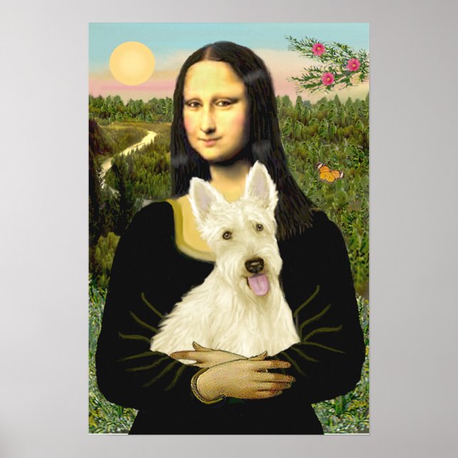 Scottish Terrier (W5) - MonaLisa Poster (Front)