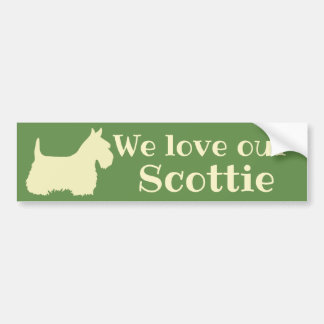 Scottish Terrier, We love our Scottie/wheaten Bumper Sticker