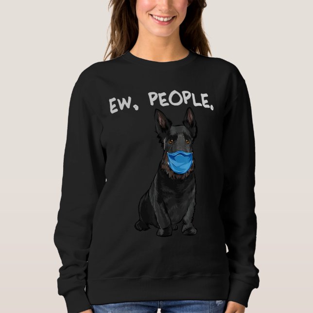 Scottish Terrier Wearing A Mask Sweatshirt (Front)