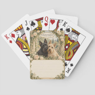 Scottish Terrier Wedding Guest Book Signing Deck Playing Cards
