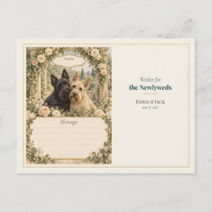 Scottish Terrier Wedding Guest Book Wishes Postcard