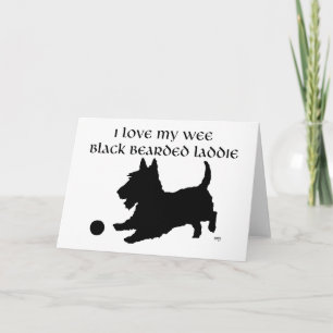 Scottish Terrier - Wee Black Bearded Laddie Holiday Card