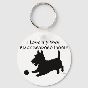 Scottish Terrier - Wee Black Bearded Laddie Key Ring