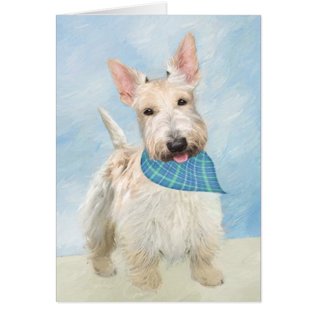 Scottish Terrier Wheaten Dog Painting Original Art (Front)