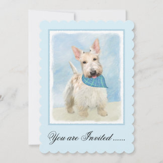 Scottish Terrier Wheaten Dog Painting Original Art Invitation
