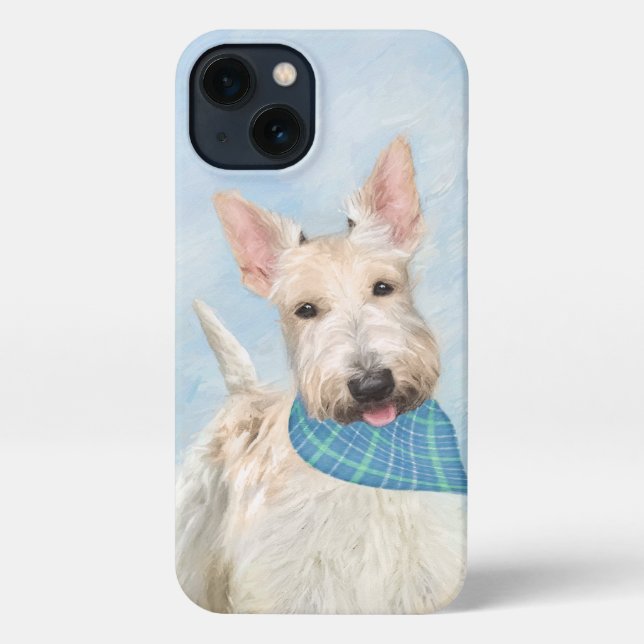 Scottish Terrier Wheaten Dog Painting Original Art iPhone Case (Back)