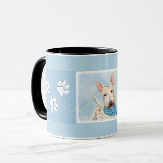 Scottish Terrier Wheaten Dog Painting Original Art Mug (Front Left)