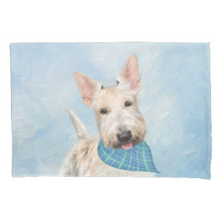 Scottish Terrier Wheaten Dog Painting Original Art Pillowcase