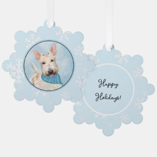 Scottish Terrier Wheaten Dog Painting Original Art Tree Decoration Card