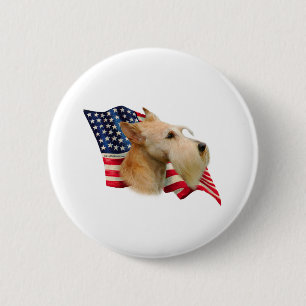 Scottish Terrier (wheaten) Flag 6 Cm Round Badge