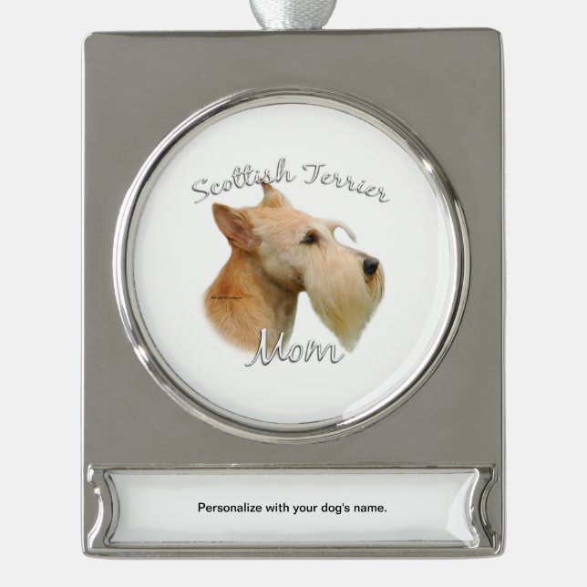 Scottish Terrier (wheaten) Mum 2 Silver Plated Banner Ornament (Front)