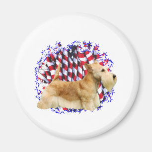 Scottish Terrier (wheaten) Patriot Magnet
