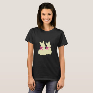 Scottish Terrier wheaten sitting/silhouette/ bow T-Shirt
