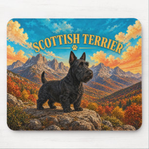 Scottish Terrier, White Mountains Vintage Dog Art Mouse Mat